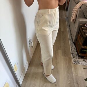 Chic Cream Women's Straight Leg Pants